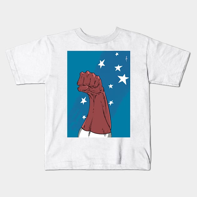 Superhero Kids T-Shirt by bayooart